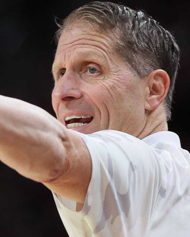 Razorbacks coach Eric Musselman in loss to UNC-Greensboro